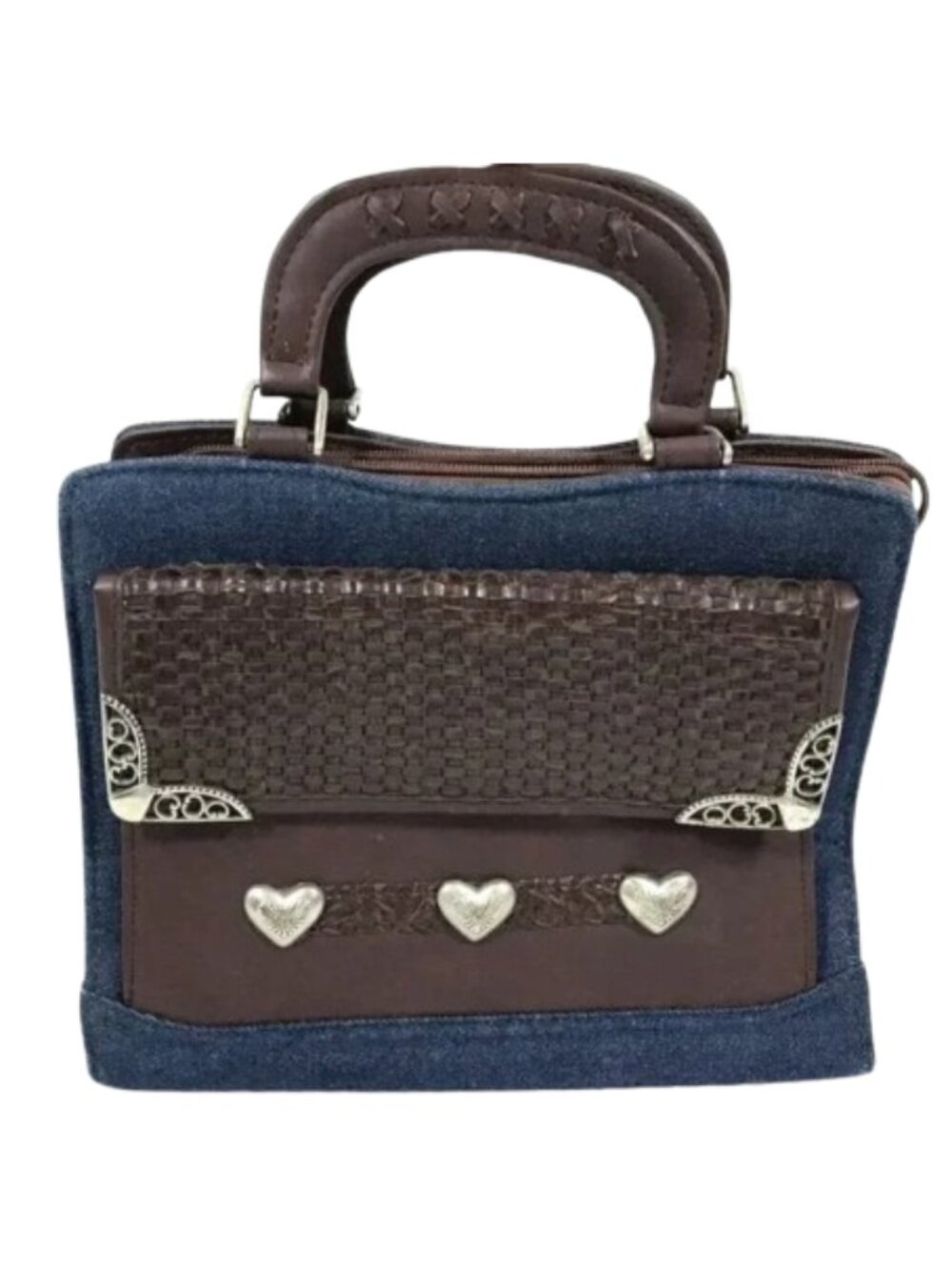 Vintage Denim Satchel Bag